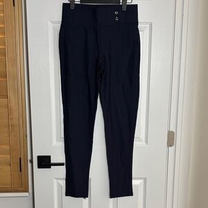 Women's Navy High-Waisted Stretch Pants